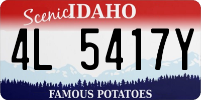 ID license plate 4L5417Y