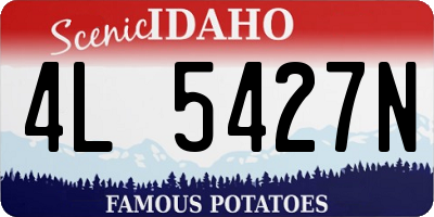 ID license plate 4L5427N