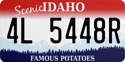 ID license plate 4L5448R