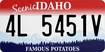 ID license plate 4L5451V