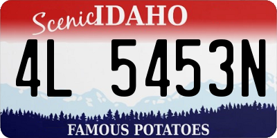 ID license plate 4L5453N