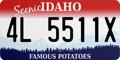 ID license plate 4L5511X