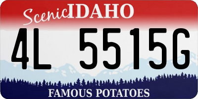 ID license plate 4L5515G