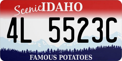 ID license plate 4L5523C