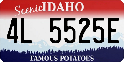 ID license plate 4L5525E