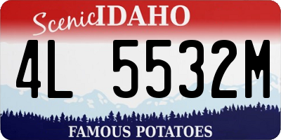 ID license plate 4L5532M