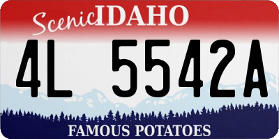 ID license plate 4L5542A