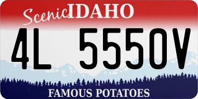 ID license plate 4L5550V