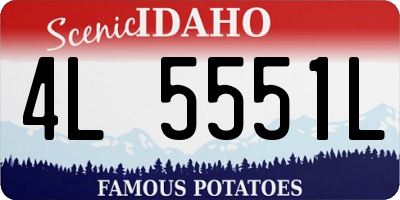 ID license plate 4L5551L