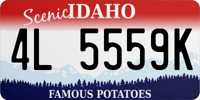 ID license plate 4L5559K
