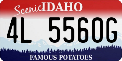 ID license plate 4L5560G