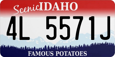 ID license plate 4L5571J