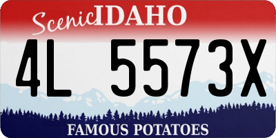 ID license plate 4L5573X