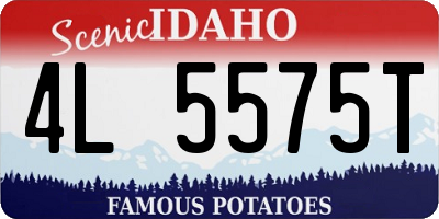 ID license plate 4L5575T