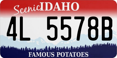 ID license plate 4L5578B