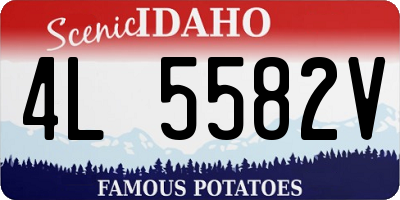 ID license plate 4L5582V