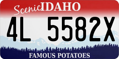 ID license plate 4L5582X