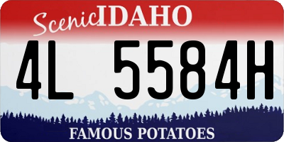ID license plate 4L5584H