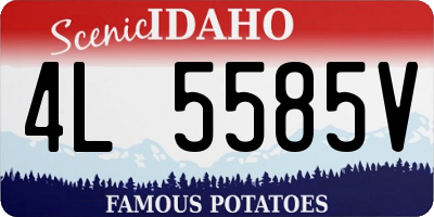 ID license plate 4L5585V