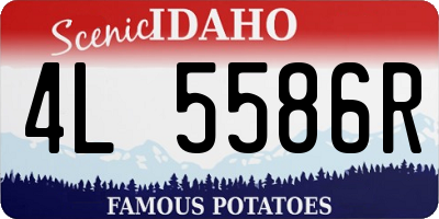 ID license plate 4L5586R