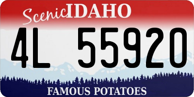 ID license plate 4L5592O