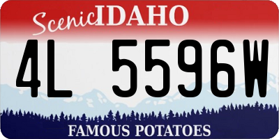 ID license plate 4L5596W