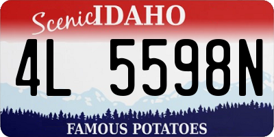 ID license plate 4L5598N
