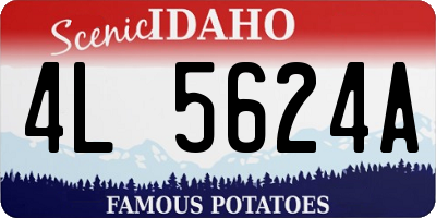 ID license plate 4L5624A