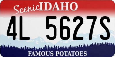 ID license plate 4L5627S
