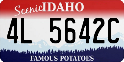 ID license plate 4L5642C