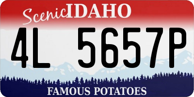 ID license plate 4L5657P