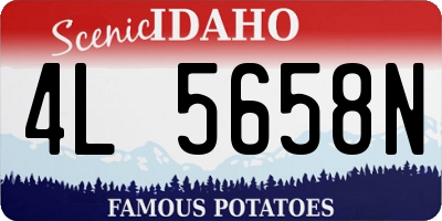 ID license plate 4L5658N