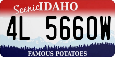 ID license plate 4L5660W