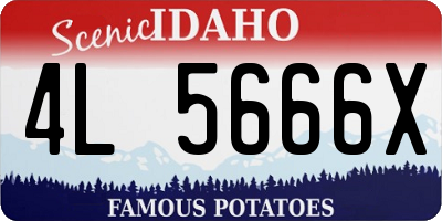 ID license plate 4L5666X