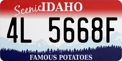 ID license plate 4L5668F