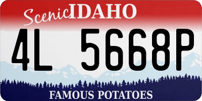ID license plate 4L5668P