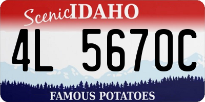 ID license plate 4L5670C