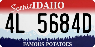ID license plate 4L5684D