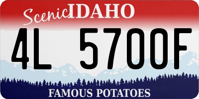 ID license plate 4L5700F