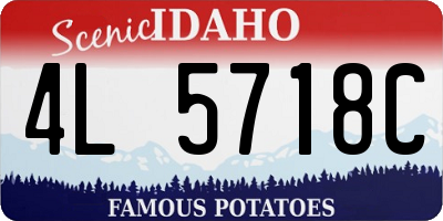 ID license plate 4L5718C