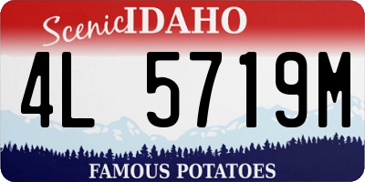 ID license plate 4L5719M