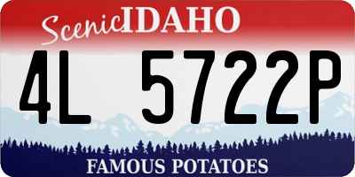 ID license plate 4L5722P