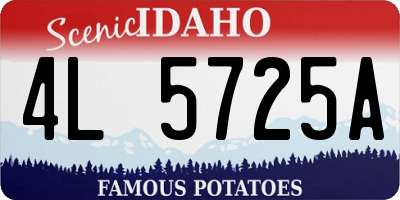 ID license plate 4L5725A