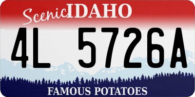 ID license plate 4L5726A