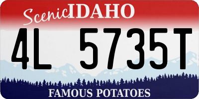 ID license plate 4L5735T