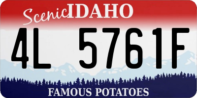 ID license plate 4L5761F