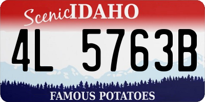 ID license plate 4L5763B