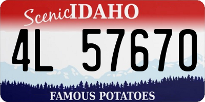 ID license plate 4L5767O