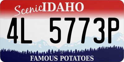 ID license plate 4L5773P