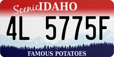 ID license plate 4L5775F